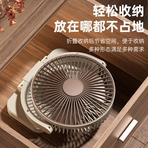 🔥折叠小风扇，立挂收纳全能选手！静音强风+手机支架+持久续航，适用办公家用宿舍，一机多用超省心✨  商品图2