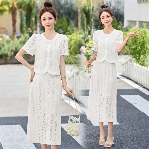 时尚轻奢刺绣蕾丝，两件套套裙HR-BBL2562 商品图2