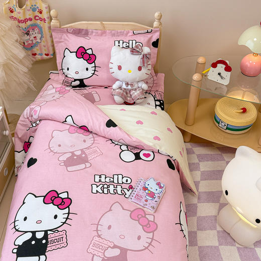 自然醒A类全棉三丽鸥花型幼儿园套件三件套六件套纯棉宝宝午睡被褥专用床上用品JY 商品图6