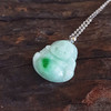 【天然正品】AU750白金镶天然细腻糯种白底飘阳绿佛公翡翠吊坠项链090425AH39 现售价：520(特价) 商品缩略图5