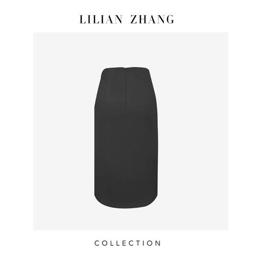 定制—优雅百搭风—舒适包臀显瘦时尚百搭开衩中长半裙  2103022 商品图4