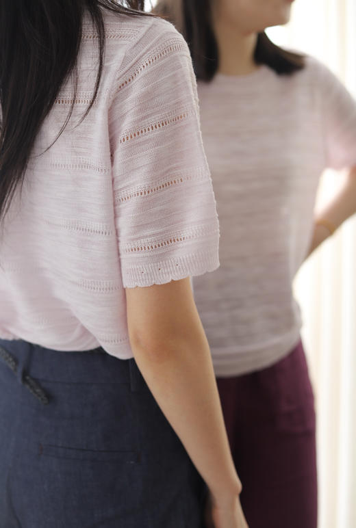 温柔治愈娴娴衫绝美淡紫肌理感莱赛尔衫 商品图9