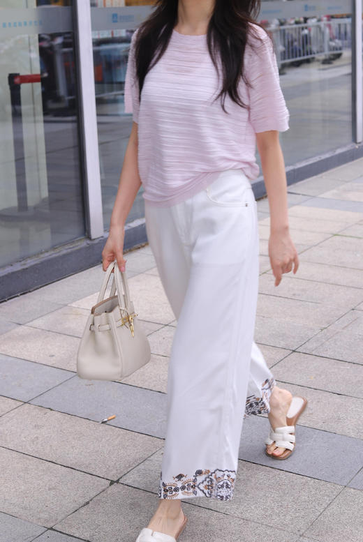 温柔治愈娴娴衫绝美淡紫肌理感莱赛尔衫 商品图8