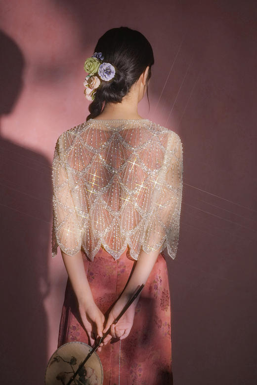 逸红颜明月优选#爆闪波浪边外套​​「天鹅」重磅高定非遗系列，双层蕾丝网纱，如月光织就～ 商品图10