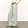 Ariseism 美式复古水洗宽松阔腿直筒牛仔裤女夏季新款休闲长裤子 商品缩略图2