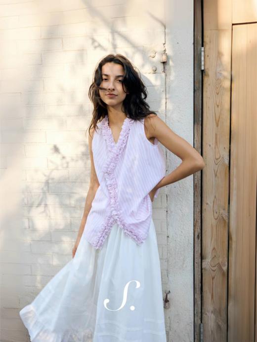 shyshystill/shy202502064/斜门襟背心上衣无袖 商品图1