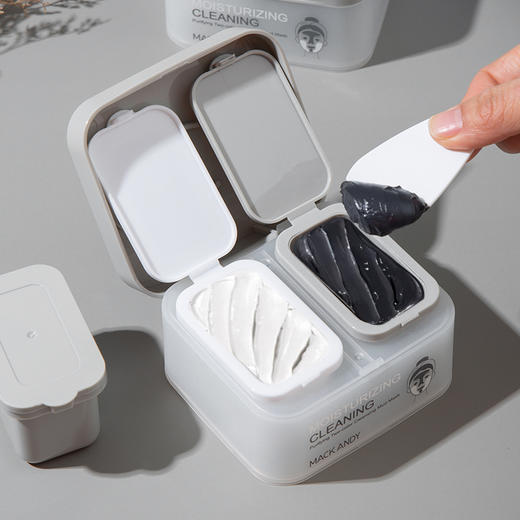 【MACK ANDY--净肤双色清洁泥膜】U区摩洛哥白泥平衡油脂收毛孔、T区摩洛哥黑泥深层清洁去黑头、控油舒缓温和配方、双色双护双膜力、黑头毛孔无处可藏！ 商品图9