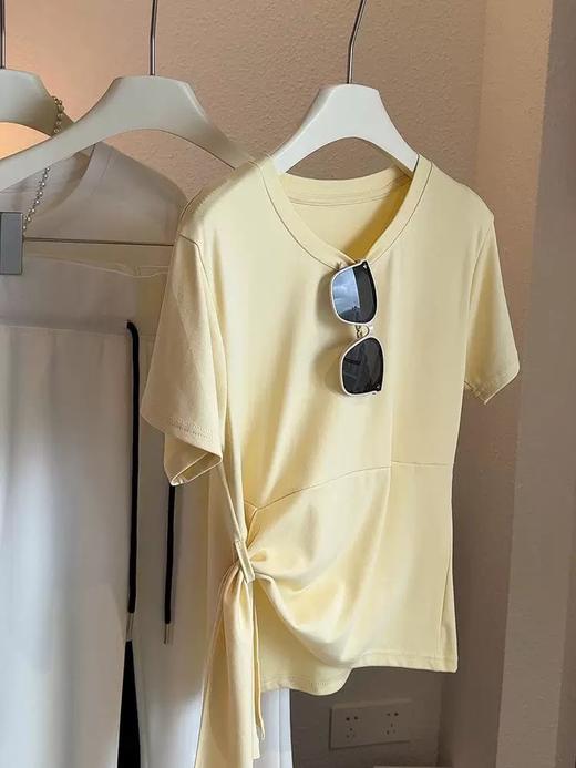 （不规则设计感上衣，超软乎的高品质莫代尔棉面料  59元入手不亏！） 短袖女t恤夏季2025新款设计感韩版高品质上衣 商品图7