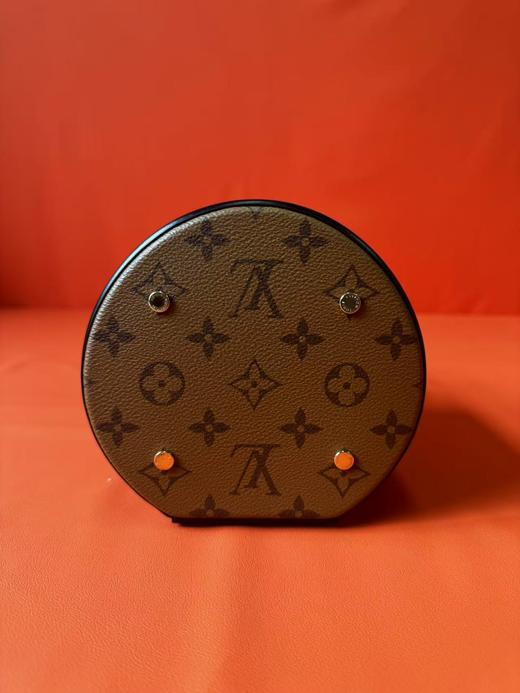 LOUIS VUITTON Cannes 经典老花发财桶 涂层帆布拼牛皮饰边 水桶包手提单肩斜挎包 小号 女款 棕色 商品图7