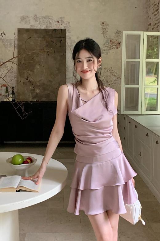 amadella 优雅气质绸缎无袖套装裙 20840 商品图2