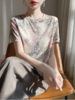 三伏天穿出诗意的天丝短袖【MOMOTIABIN撞色水墨短袖YYTMA79】 给姐姐的“第二层肌肤”灰调烟雨青/雾紫渐变，如生宣晕开的写意山水 商品缩略图6