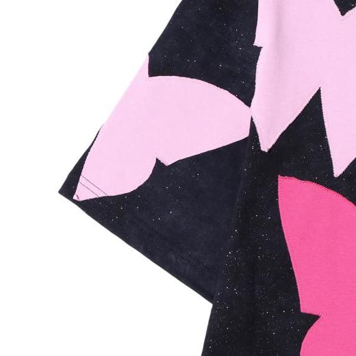 T4044夏季高级感新款男士潮牌撞色贴布蝴蝶设计短袖T恤满天星圆领上衣 商品图3