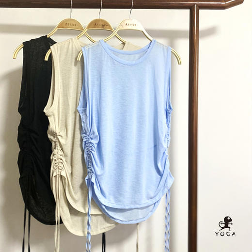 壁虎瑜伽【2507SY368】宽松休闲速干无袖背心【5天发货】 商品图4