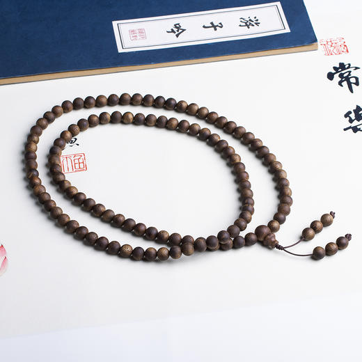 xy0421，9mm沉香108佛珠多圈手链项链 商品图8