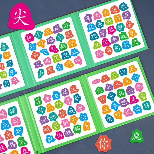 磁力象形识字识物拼图 3-6岁幼儿识字启蒙卡片快速识字阅读法儿童读物 早教书认字板汉字进阶益智玩具贴游戏 商品图6