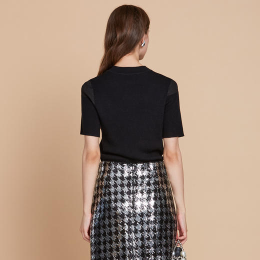 EITIE爱特爱气质高级感通勤干练显瘦针织衫秋季新款7901601 商品图4