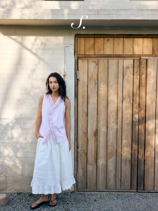 shyshystill/shy202502064/斜门襟背心上衣无袖 商品图4