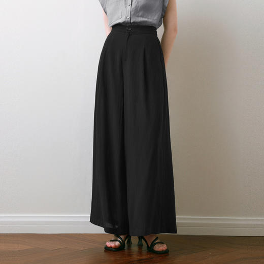 【商场同款】诗凡黎轻软薄直筒裤2025夏新款百搭休闲裤3G5250831 商品图2