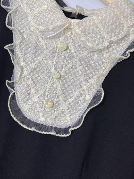 双十二福利！【诗铭洛可】XC7579连衣裙小香风蕾丝领长袖裙 商品图1