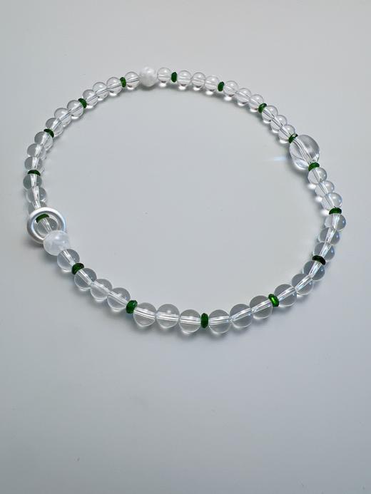 【普陀山】⽩⽔晶绿透辉 雪花幽灵水晶手串 女款设计 商品图6