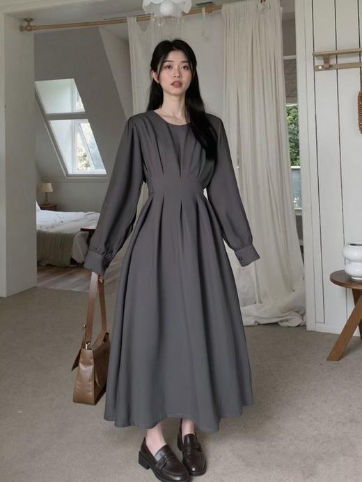 双十二福利！【诗铭洛可】XCA438长款连衣裙系腰带秋冬显瘦 商品图2
