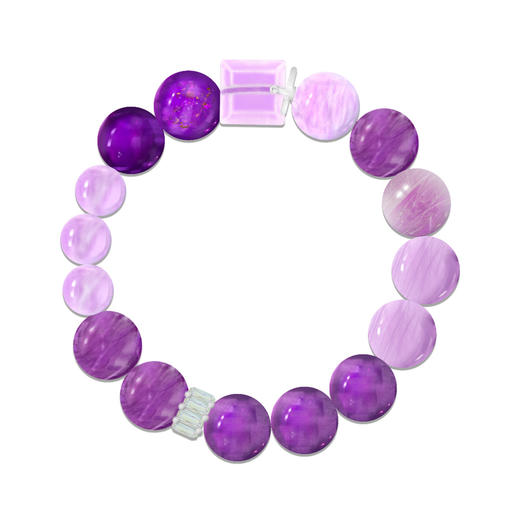 钻石豪门27000积分天然多宝紫水晶九紫离火手链16CM手围 商品图3