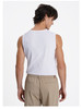 callisto白色粘纤混纺百搭无袖T恤 商品缩略图4
