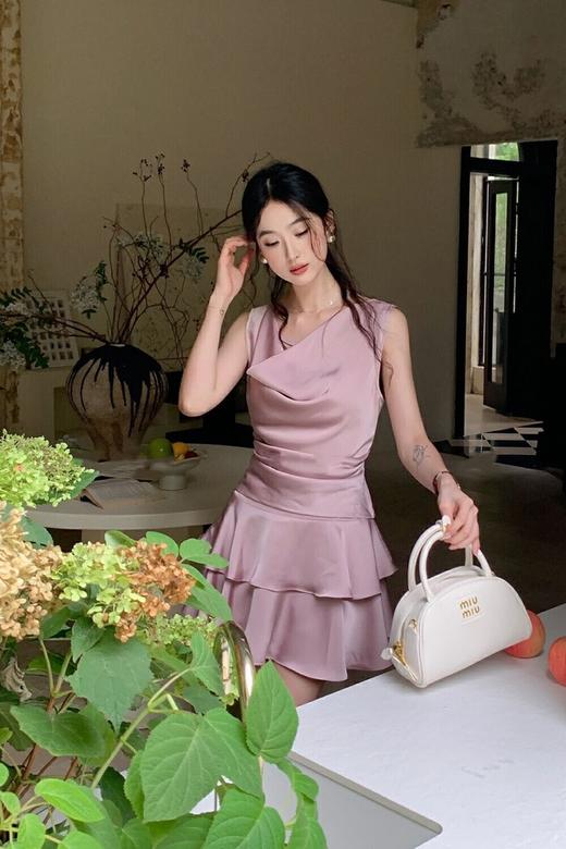 amadella 优雅气质绸缎无袖套装裙 20840 商品图1