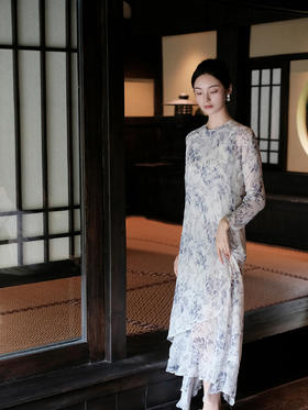 盛唐牡丹| 真丝雪纺斜摆长裙