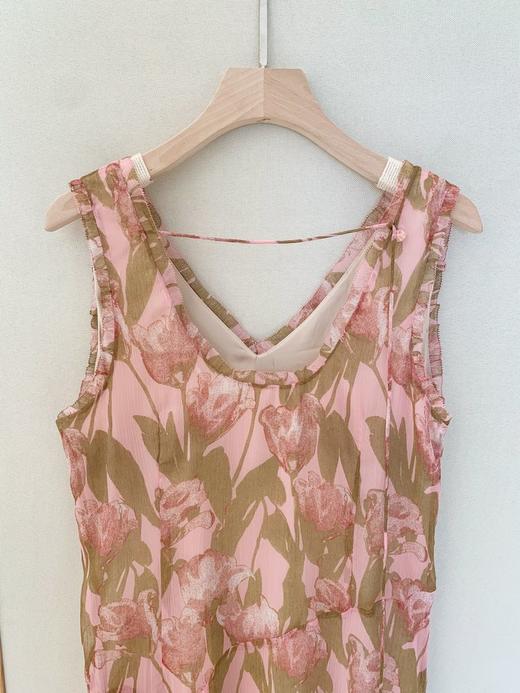 【高品质私服】【ZZ郁金香印花连衣裙】轻薄散气，爽滑细腻，贴合身体曲线的同时，又有着自然的垂坠感G1457-CC【无标出货 介意慎拍】 商品图12