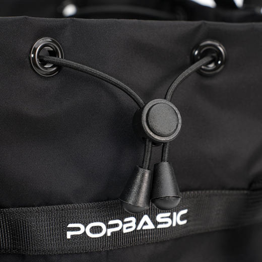 POPBASIC男女皆可水桶包通勤百搭抽绳手铃大容量斜挎单肩包 商品图2