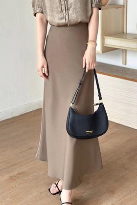 Le Malene 法式高腰垂感鱼尾长裙 20847