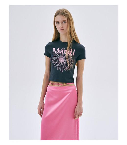 点此购买 Mardi Mercredi夏季女士雏菊印花短版短袖T桖 xg 323342 商品图3