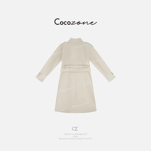 COCO ZONE 刘一一 宽阔翻领简约修身大气时尚感风衣外套CD2A1476 商品图2