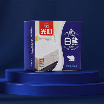 光明 白熊中砖 100g*4块 经典奶砖奶香味 冰激凌冷饮冰淇淋 商品图3