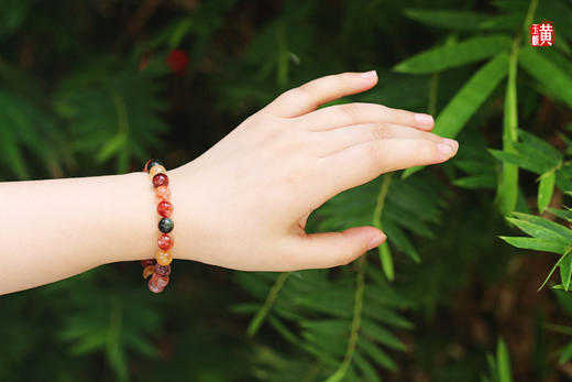 福禄寿胶花水晶手串，珠径9mm，赠证书 商品图3