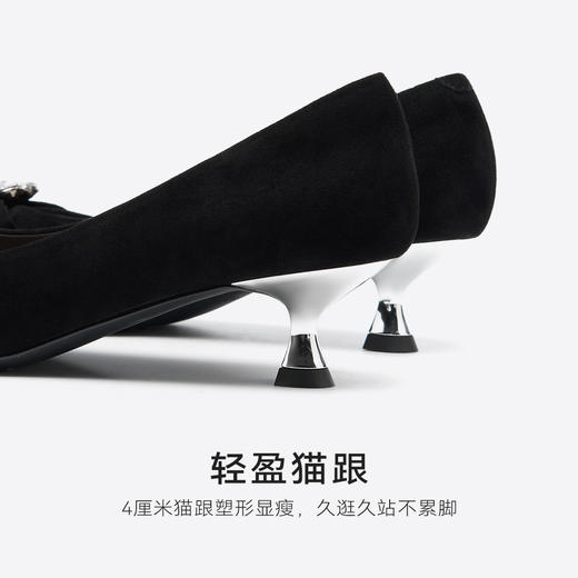 星期六晚宴山茶花钻饰低跟鞋SSD3111115 商品图6