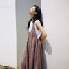 绽放408朵/【复活款·2009年背带裙】砂洗亚麻捏褶显瘦背带连衣裙 商品缩略图3