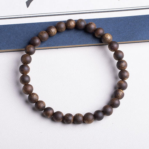 xy0418，6.5mm沉香素串单圈手串 商品图3