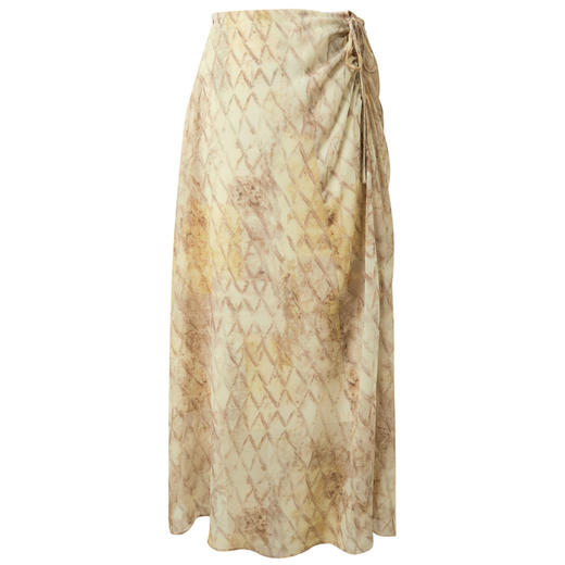 【仙女裙】三彩独醒2025秋季新款印花半身裙A字裙长裙收腰垂感气质F 商品图4