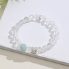 三彩2025新款【海蓝宝白水晶】串珠手链轻奢锆石镀银简约清新灵气 商品缩略图1