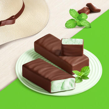 绿箭X德芙 冰淇淋 薄荷味巧克力冰淇淋 50g*3支 雪糕 冰激淋 商品图5