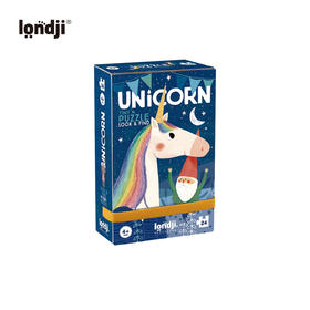 londji 小小拼图系列 生日快乐！独角兽 24片 适合4岁+ 小巧可爱的尺寸 便携易收纳-PZ617U
