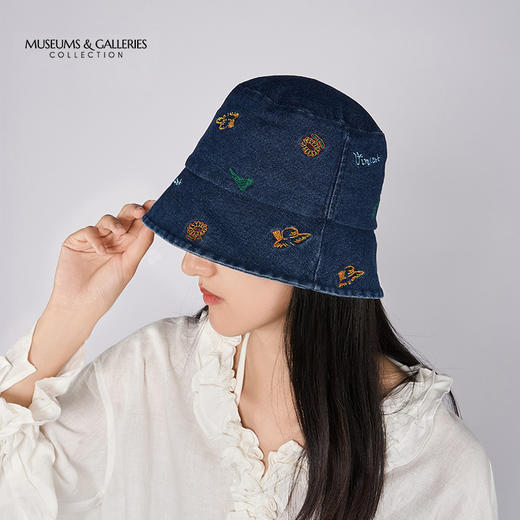 物兮物 致敬大师系列 刺绣牛仔渔夫帽 商品图0
