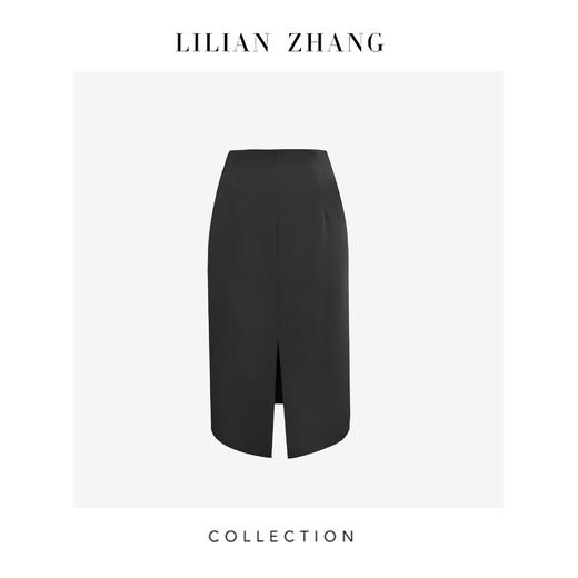 定制—优雅百搭风—舒适包臀显瘦时尚百搭开衩中长半裙  2103022 商品图3