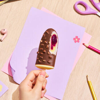 可爱多【曾舜晞推荐】可爱多棒棒流心脆蓝莓酸奶味冰淇淋 雪糕64g*4支 商品图5