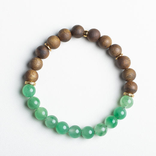 xy0404沉香+非洲翠半山半水手串 商品图0