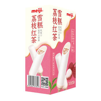 明治荔枝红茶雪糕 62g*6支 彩盒装 商品图0