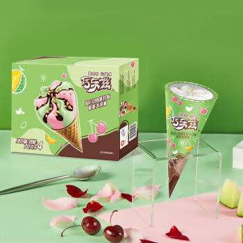 伊利巧乐兹哈密瓜玫瑰车厘子味脆筒冰淇淋70克/支*4支 商品图2