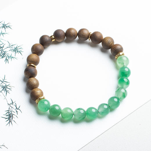 xy0404沉香+非洲翠半山半水手串 商品图1